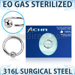 zbedr16 sterilized annealed 316l steel ball closure ring 3mm
