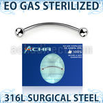 zbnebl sterilized 316l steel snake eyes piercing banana