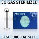 zlbb3 piercing esterilizado labret acero 316l bola 3mm distribuidor mayorista