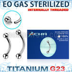 zubnebin sterilized titanium g23 banana 16g balls internal
